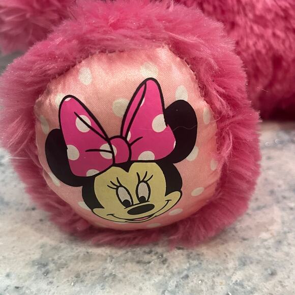 Disney Build A Bear BAB Minnie Mouse Pink Polka Dot Paw Patch Plush - Picture 3 of 6